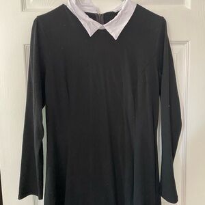 Black Dress with White Collar